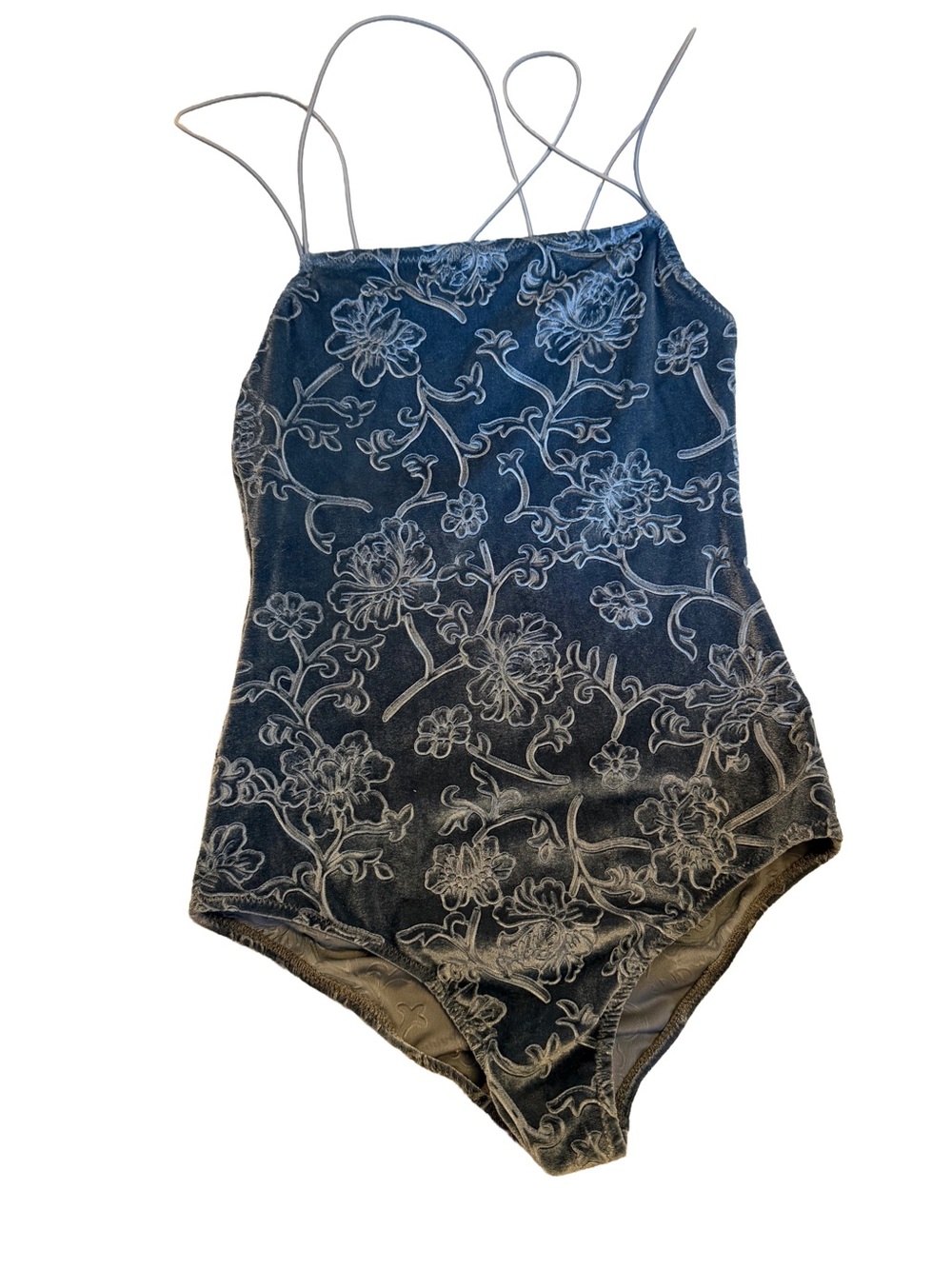 SAMPLE SALE Festival Velvet Strappy Bodysuit Small